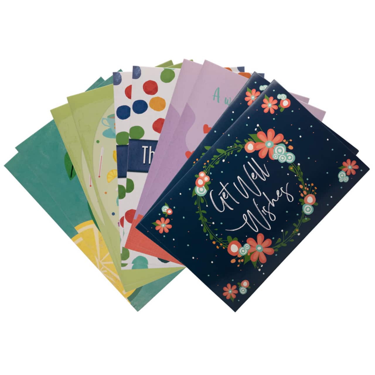 JAM Paper 4" x 6" Assorted Well Wishes Cards & Envelopes, 10ct.